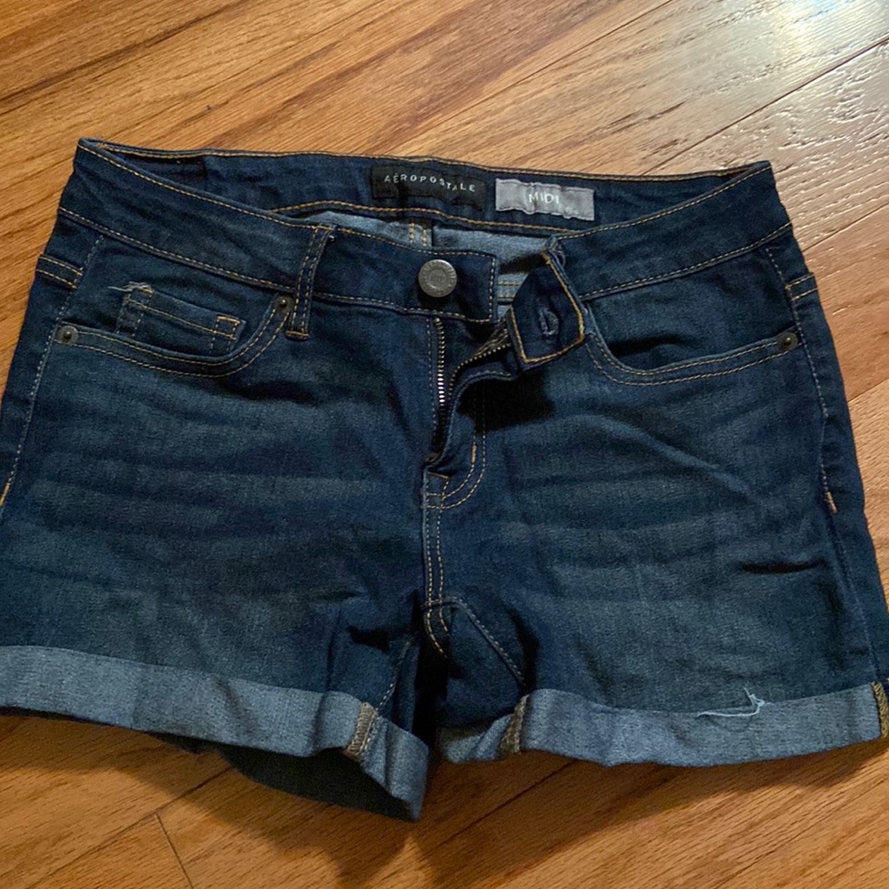 Aeropostale blue Jean shorts with cuff